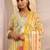 women printed regular kurta with trousers & with dupatta