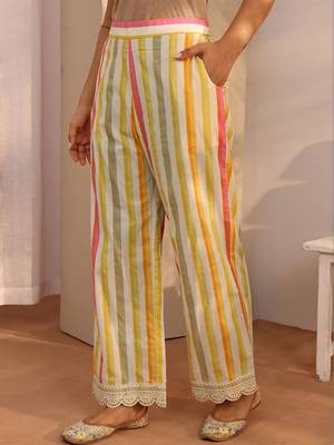 women printed regular kurta with trousers & with dupatta 7