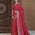 Red ethnic motifs zari silk blend sungudi saree