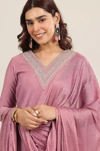 women ethnic motifs embroidered regular gotta patti kurta with salwar & with dupatta
