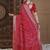 Red ethnic motifs zari silk blend sungudi saree
