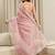 Pink floral embroidered net heavy work saree