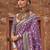 Magenta ethnic women motifs zari silk blend banarasi saree