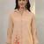 peach floral printed silk blend straight kurta set