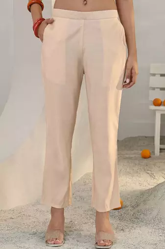 peach floral printed silk blend straight kurta set
