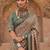 Beige jaali ethnic woven design silk blend  saree