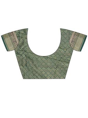 Beige jaali ethnic woven design silk blend  saree 5