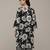 black floral printed cotton straight kurta set