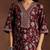 women floral printed regular gotta patti kurti with dhoti pants & with dupatta