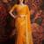 Mustard woven design zari  georgette banarasi saree