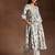 floral printed empire sequinned kurta with palazzo & dupatta