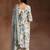floral printed empire sequinned kurta with palazzo & dupatta