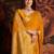 Mustard woven design zari  georgette banarasi saree