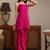 libas pink solid tissue palazzo suit set