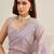 Lavender embellished embroidered net heavy work saree