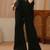 libas black solid tissue palazzo suit set