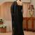 libas black solid tissue palazzo suit set