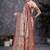 Cream ethnic motifs printed banarasi saree with blouse piece