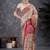 Cream ethnic motifs printed banarasi saree with blouse piece