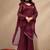 libas maroon solid tissue palazzo suit set