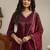 libas maroon solid tissue palazzo suit set