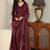 libas maroon solid tissue palazzo suit set