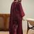 libas maroon solid tissue palazzo suit set