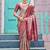 Pink ethnic motifs woven design zari detail kanjeevaram saree