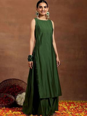 straight kurta with palazzos & dupatta 3