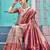 Pink ethnic motifs woven design zari detail kanjeevaram saree