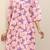 women floral printed regular thread work kurta with trousers
