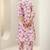 women floral printed regular thread work kurta with trousers