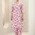 women floral printed regular thread work kurta with trousers