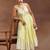women ethnic motifs embroidered tiered chikankari kurta with trousers