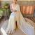 Off white off white embellished sequinned  georgette saree