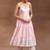 women ethnic motifs embroidered tiered chikankari kurta with trousers