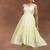 womens yellow self design cotton anarkali kurta with trousers