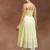 womens yellow self design cotton anarkali kurta with trousers