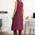 women ethnic motifs printed regular kurta with trousers