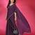Purple embellished beads and stones border saree