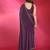 Purple embellished beads and stones border saree