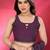 Purple embellished beads and stones border saree