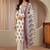 off white paisley printed cotton blend straight suit set
