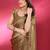 Gold solid embellished border saree