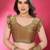 Gold solid embellished border saree