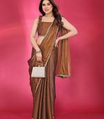 Copper embellished saree with blouse piece