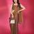 Copper embellished saree with blouse piece