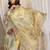 off white floral printed chanderi silk straight suit set with dupatta