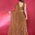 Copper embellished saree with blouse piece