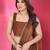 Copper embellished saree with blouse piece